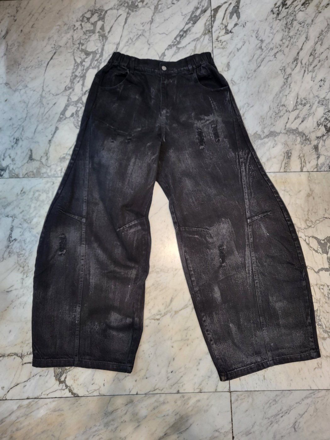 仿污破洞鬆身牛仔褲 GLAMOUR-141P