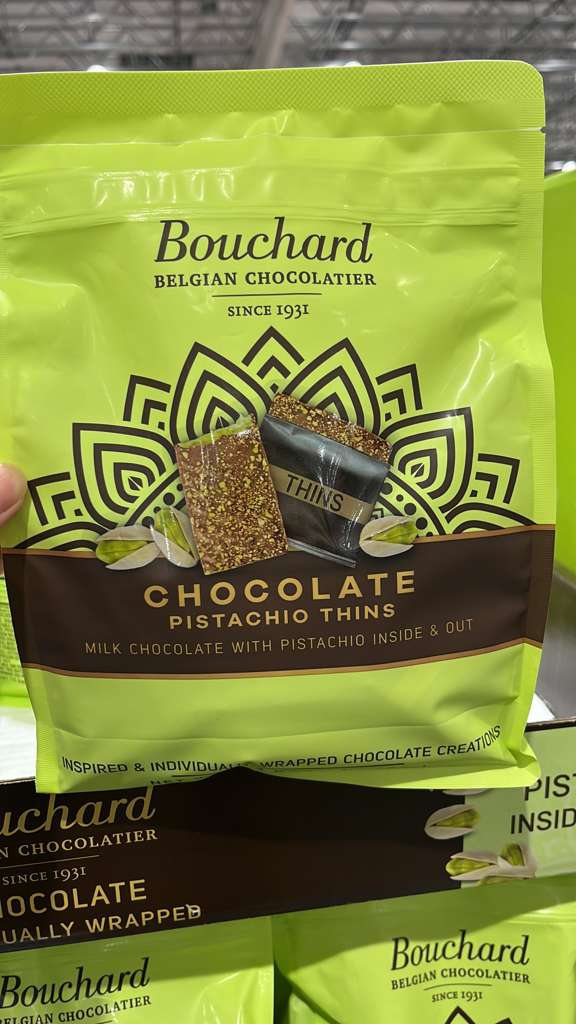 VV170 美國COSTCO BOUCHARD 開心果朱古力薄片1.32LBS EXP:2026.06