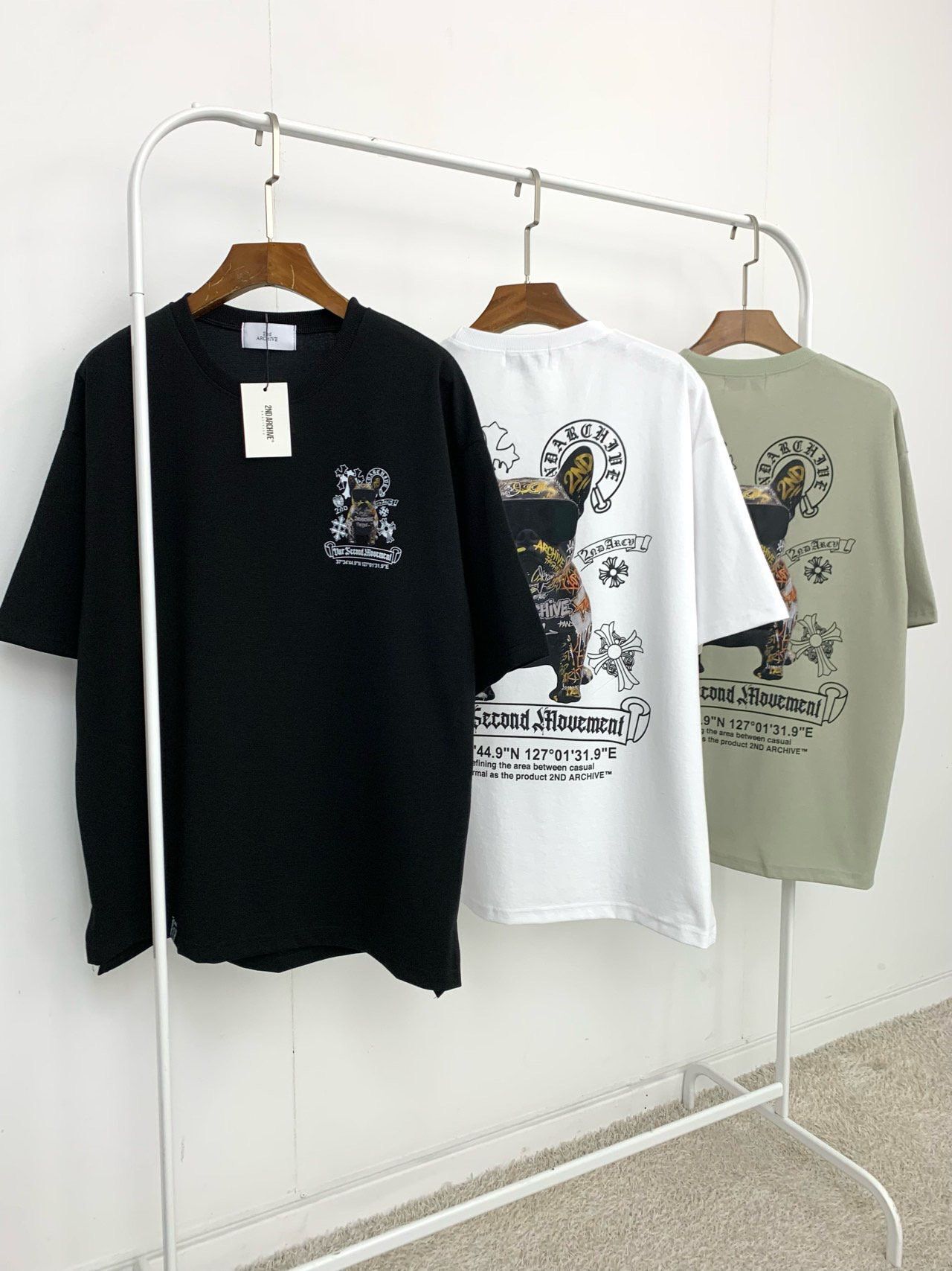 狗仔圖案英文字短袖Tee 2nd-339T