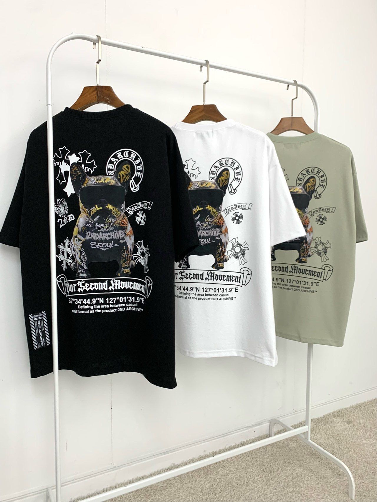 狗仔圖案英文字短袖Tee 2nd-339T