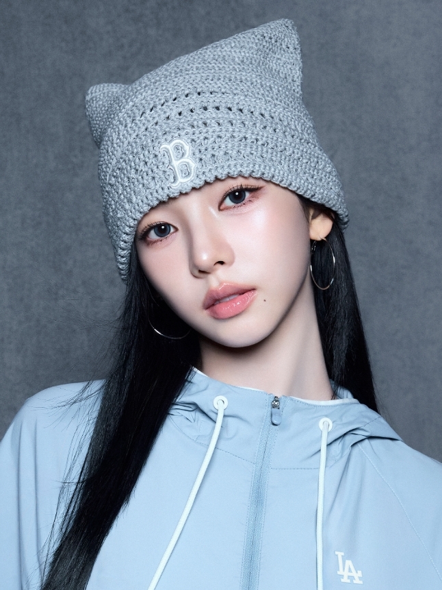 【Luxury】卡寶同款 韓國 MLB 夏季 Karina 編織 貓耳帽 3色 NY BOSTON 波士頓 洋基 春夏新品