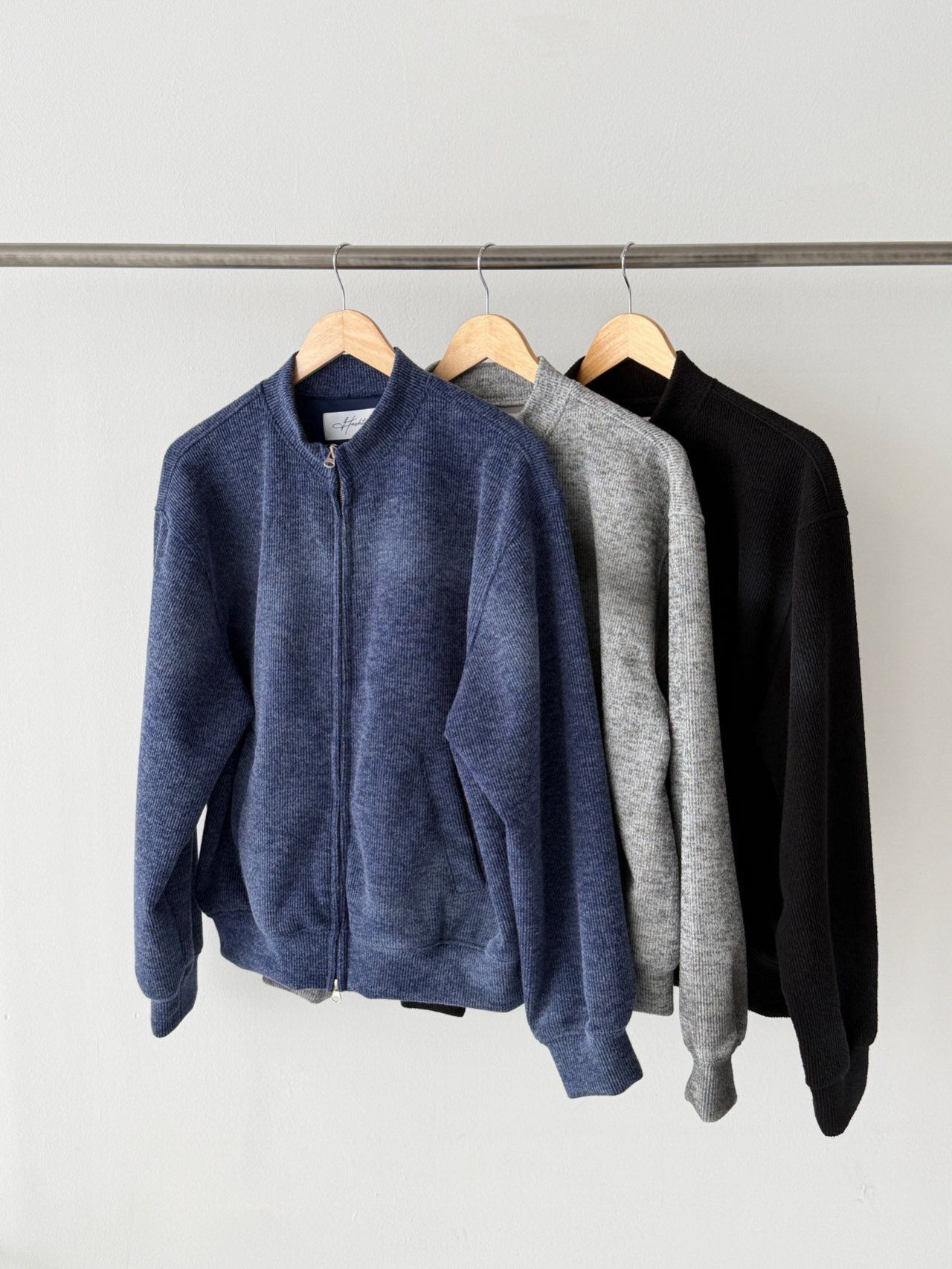 仿污針織開胸針織外套 Hashtag-071JK