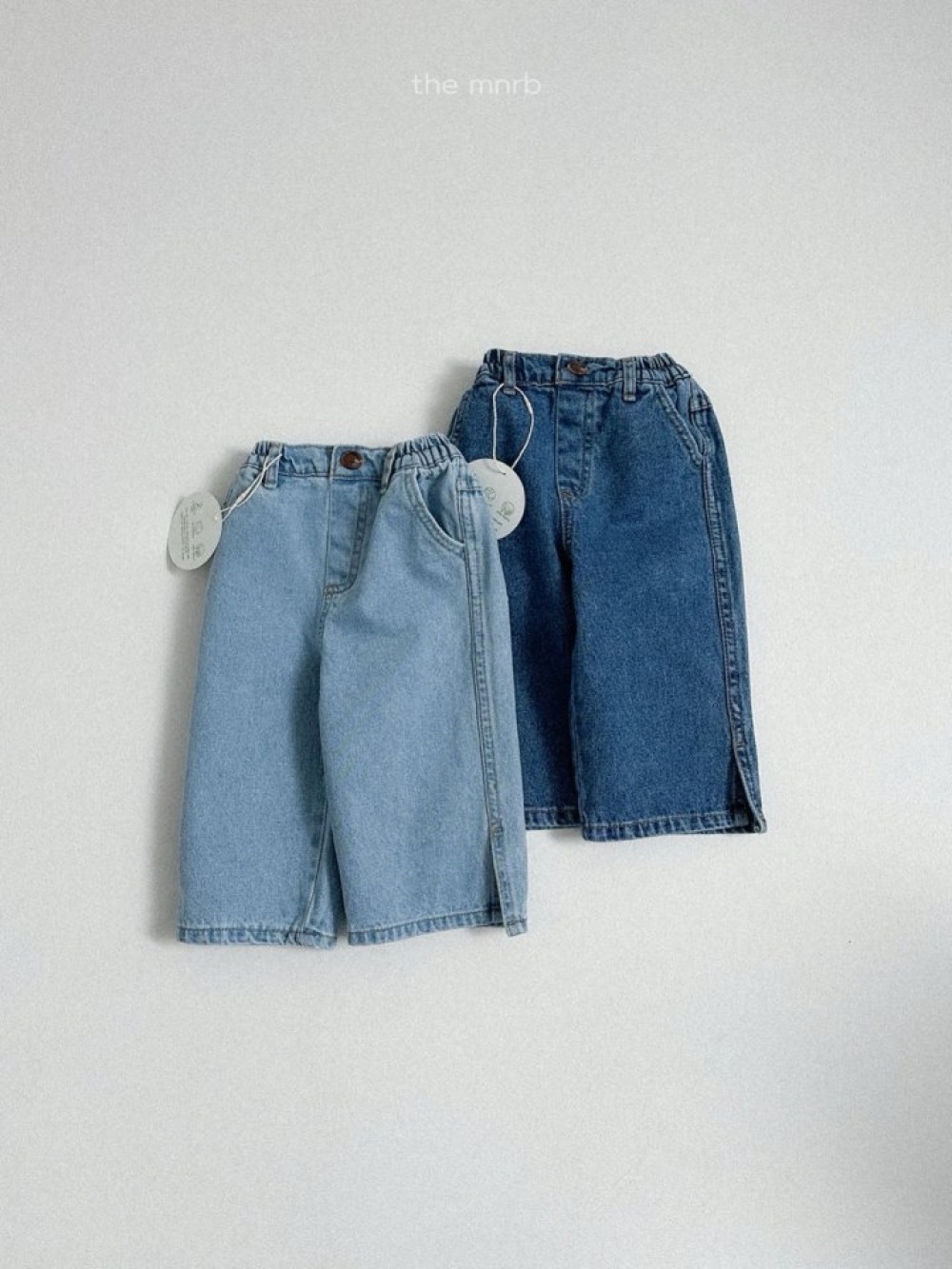 Mini Robe 開衩直筒牛仔褲 / 2色