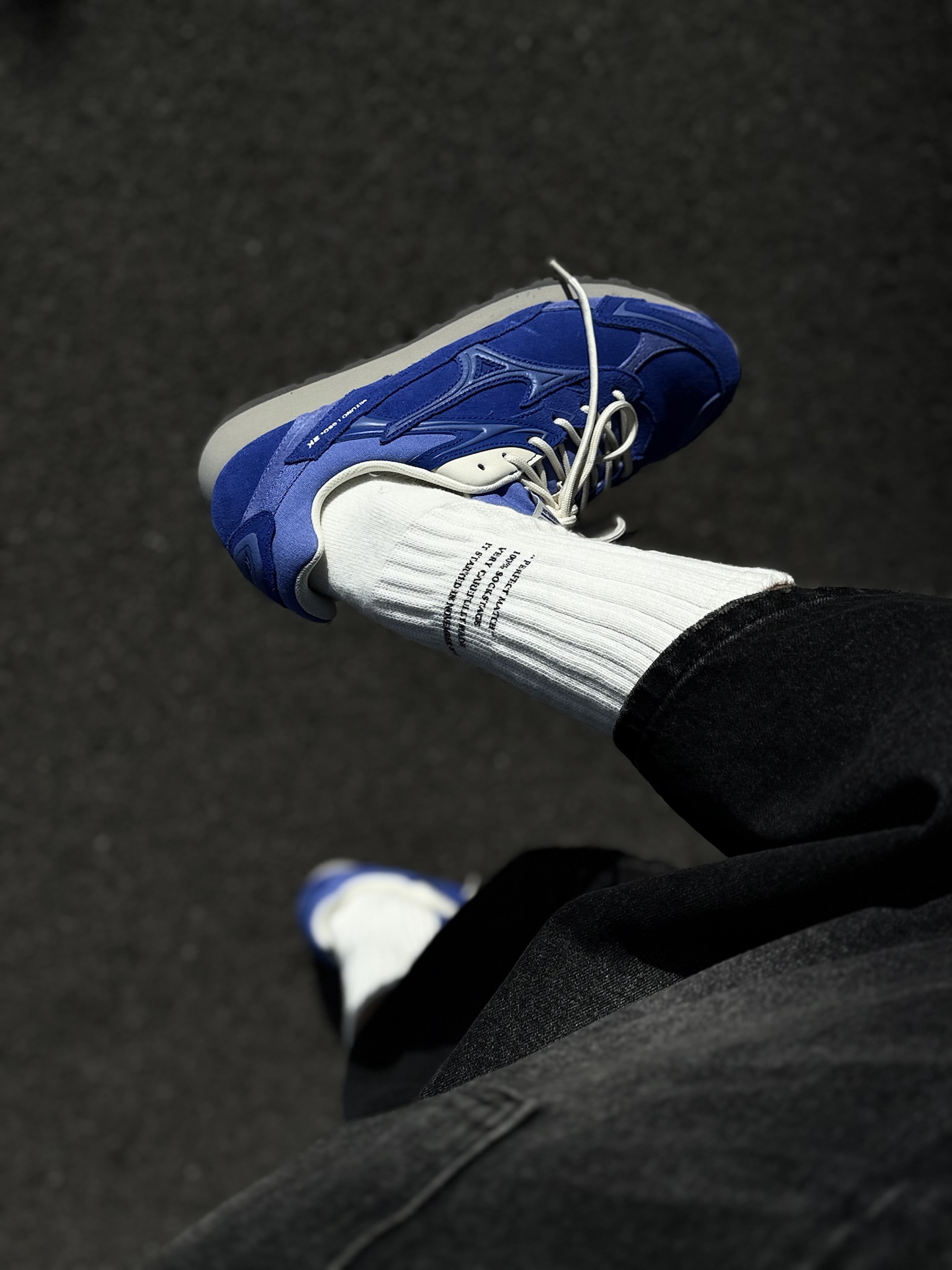 代購-Mizuno LG 60S 2K 美津濃 復古 麂皮 雙鞋帶 德訓鞋 克萊茵藍 D1GH242113