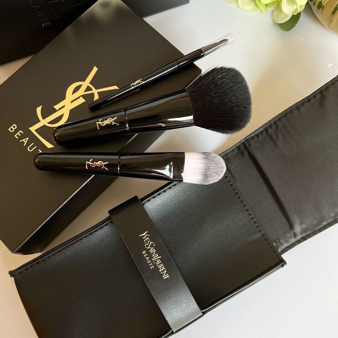 現 貨｜YSL Travel Brush Kit Pouch 3支化妝掃連皮袋連包裝盒