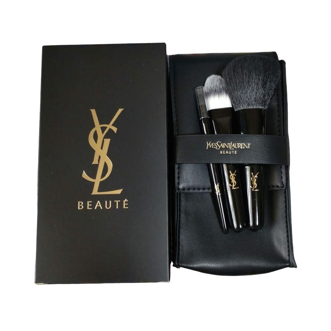 現 貨｜YSL Travel Brush Kit Pouch 3支化妝掃連皮袋連包裝盒