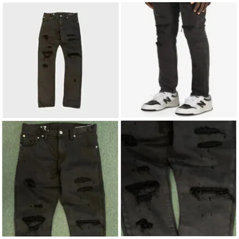 VISVIM SOCIAL SCULPTURE 12 BLACK DAMAGED-17 JEANS - SIZE 32 IN STOCK NOW (現貨發售中)