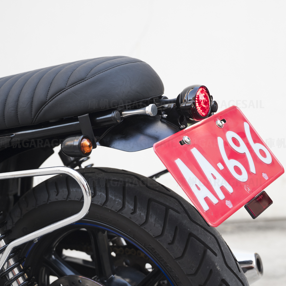 Motone LED 尾燈 極簡圓 - 亮黑