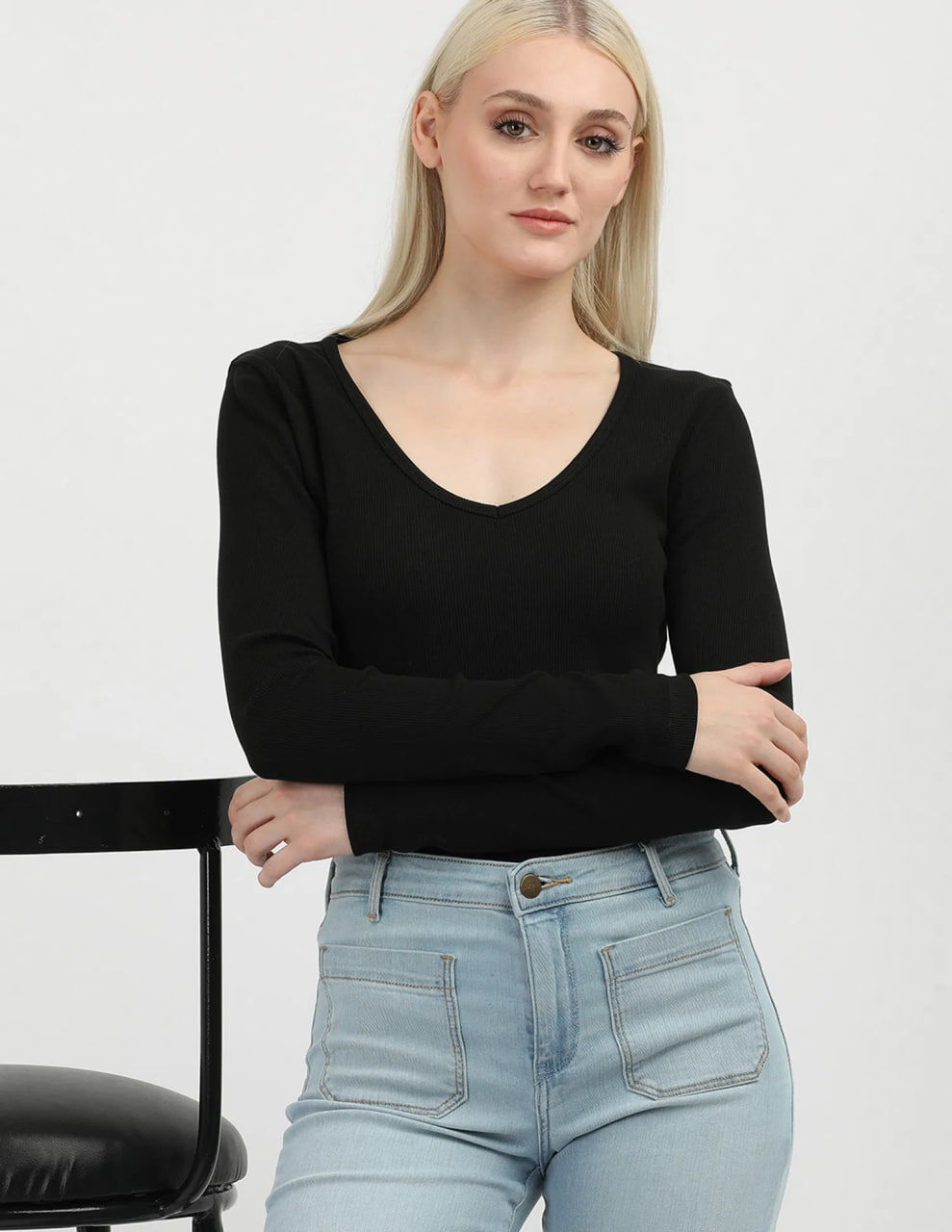 [S] CALVIN KLEIN BLACK SMALL LOGO CK LONG SLEEVE, SP47599118-40WK263002 (SCK832)