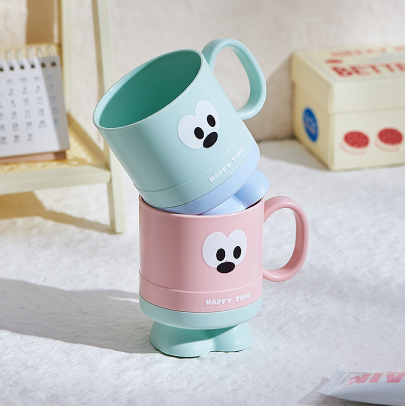 《6597》可愛大眼站立漱口杯400ml