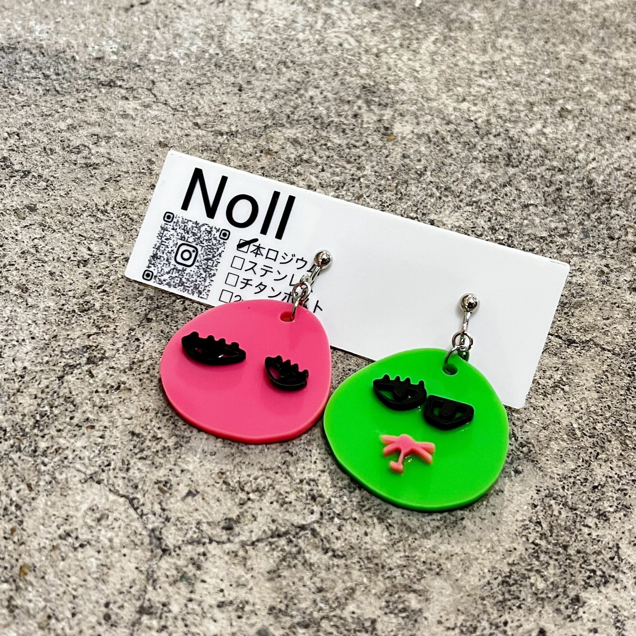 [Noll] 怪趣表情耳環 | 耳夾 | NO.187