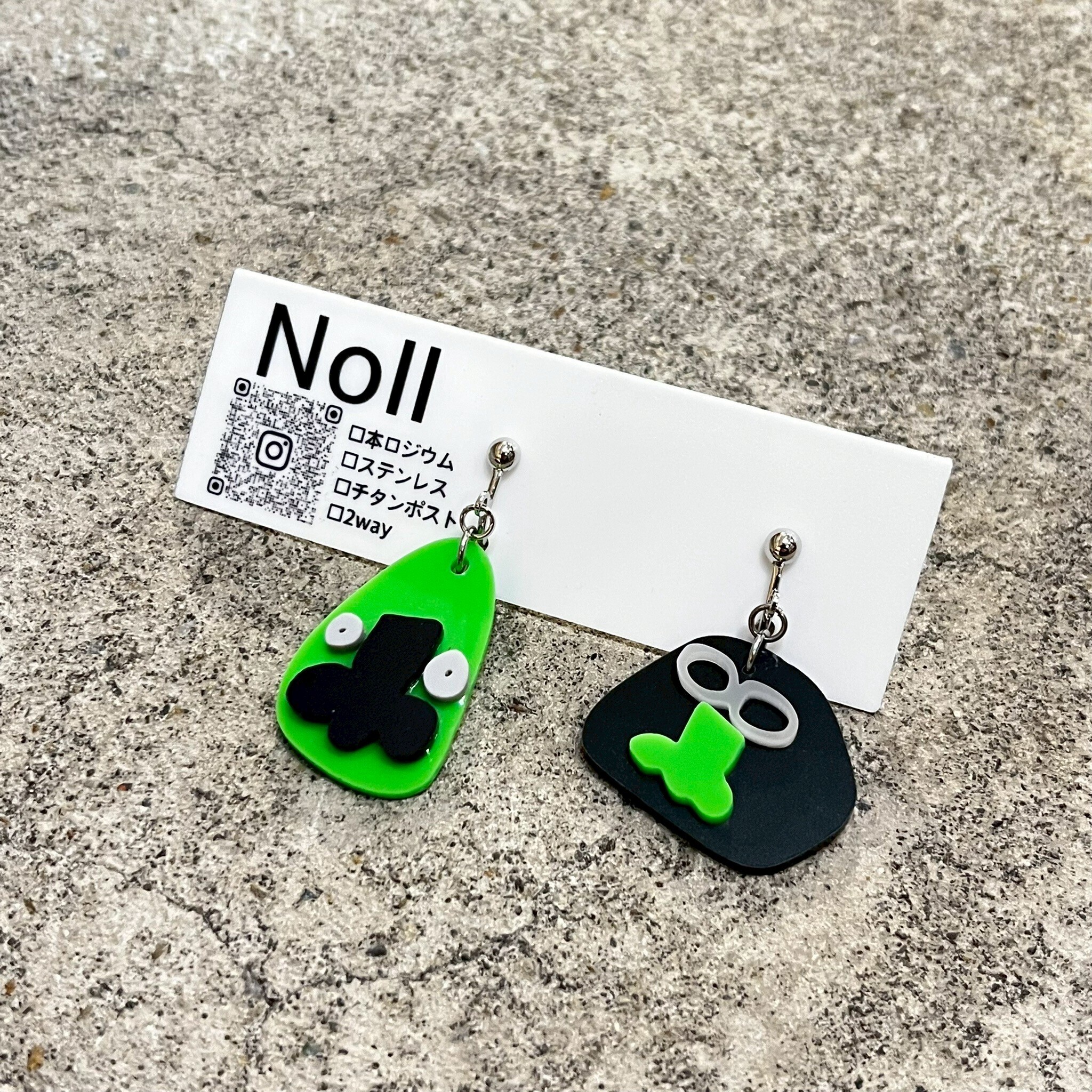 [Noll] 怪趣表情耳環 | 耳夾 | NO.186