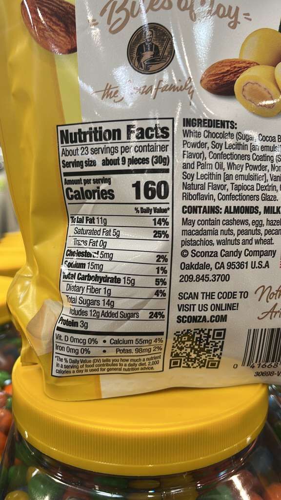 VV021 美國COSTCO Sconza 檸檬杏仁朱古力680G EXP:2027.01