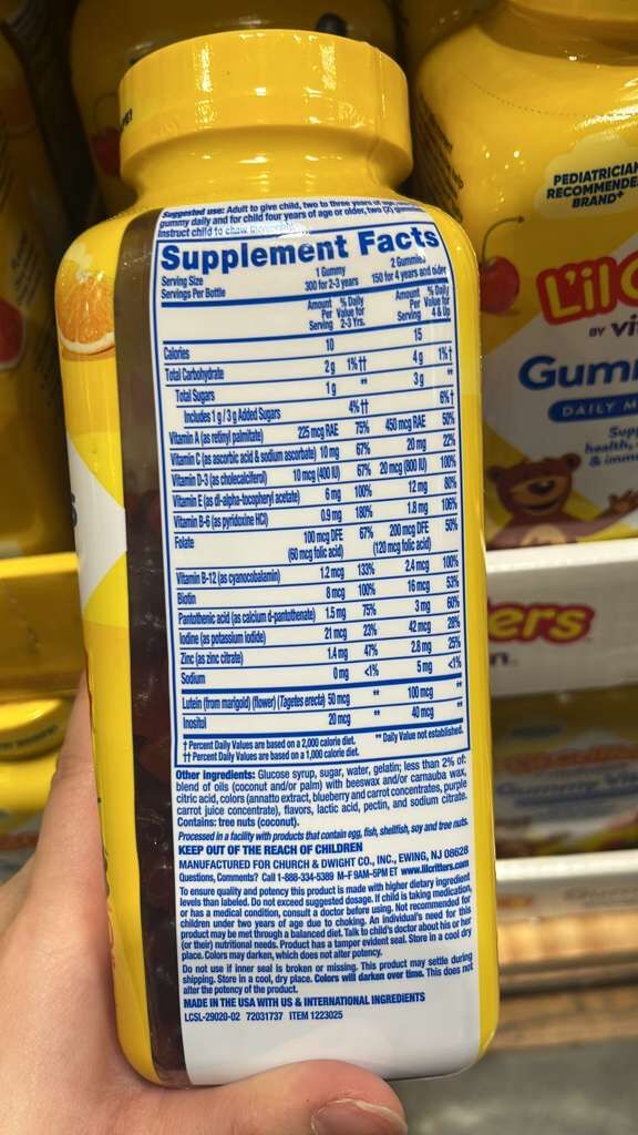 VV035 美國COSTCO LilCritters 兒童綜合維他命軟糖300粒(雜莓味) EXP:04.2027