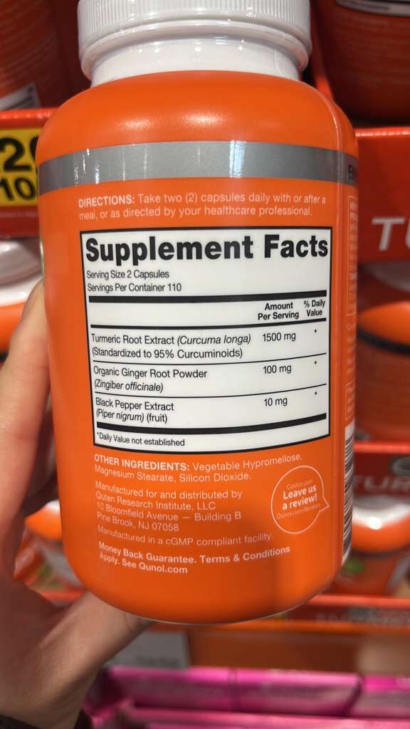 VV053 美國COSTCO Qunol 薑黃素1500mg 200粒 EXP: 09.2028