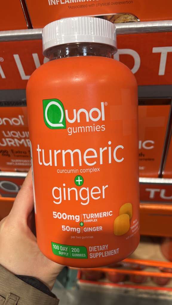 VV052 美國COSTCO Qunol 薑黃素500mg+薑50mg 200粒軟糖 EXP: 07.2027