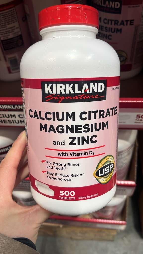 VV030 美國COSTCO Kirkland 鈣質+鋅加維他命D 500粒 EXP: 07.2028