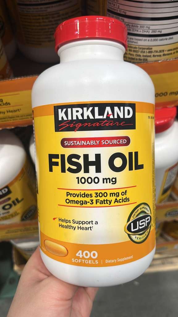 VV034 美國COSTCO Kirkland 魚油1000MG 400軟膠囊 EXP:06.2028