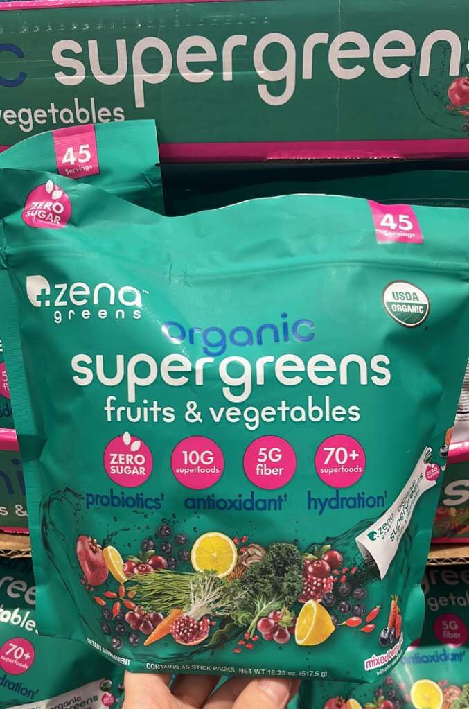 VV057 美國COSTCO Zena Nutrition 有機超級綠粉517.5G(45條獨立包裝) EXP: 03.2027