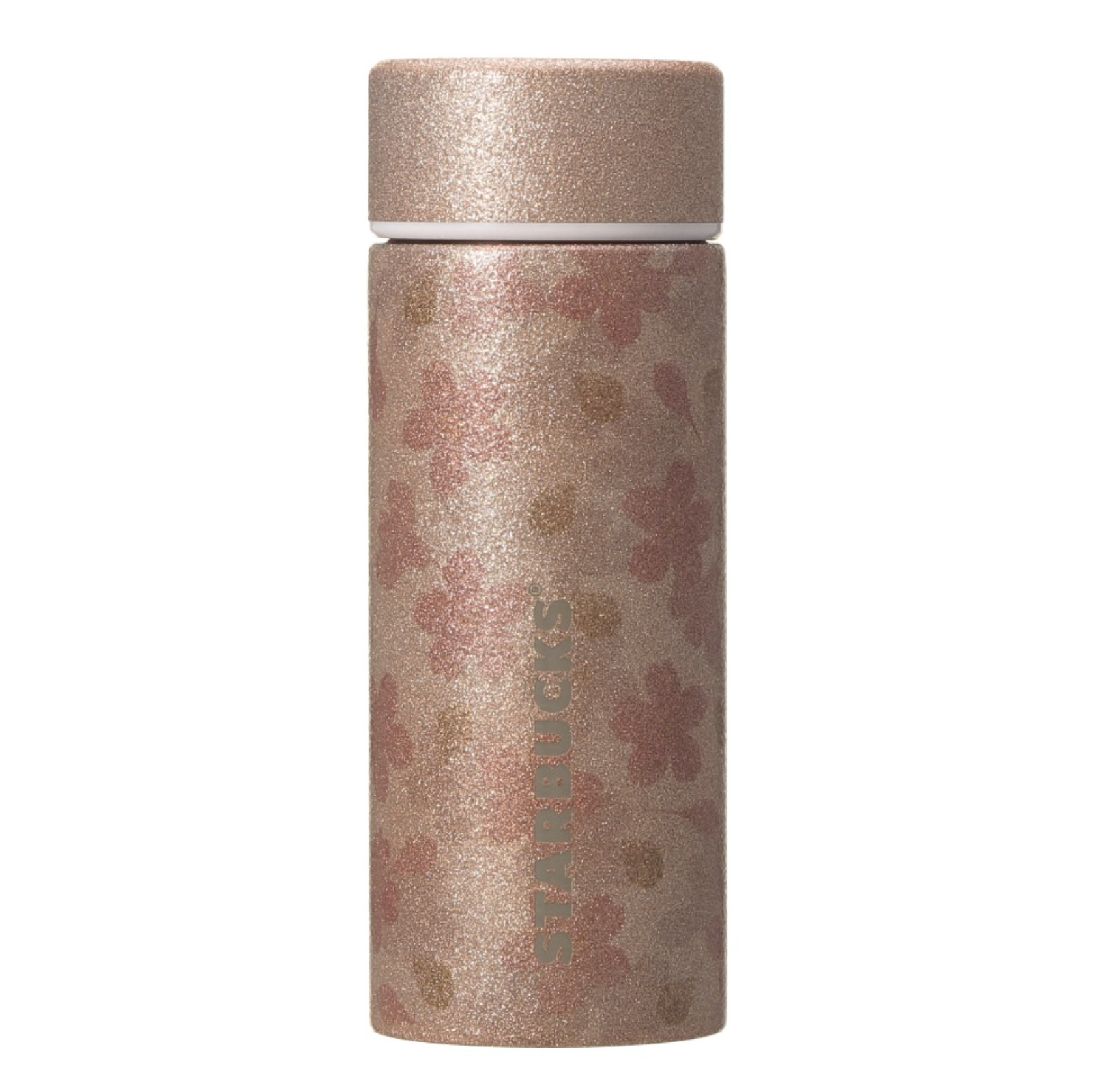 SAKURA 2026 櫻花閃粉不鏽鋼保溫瓶 355ml（Glitter Pink Beige）