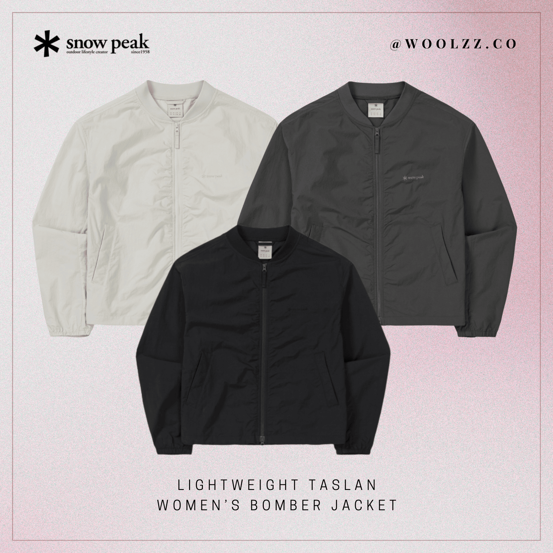 Snow Peak 輕量 Taslan 女款飛行外套 S26MWL-WB55