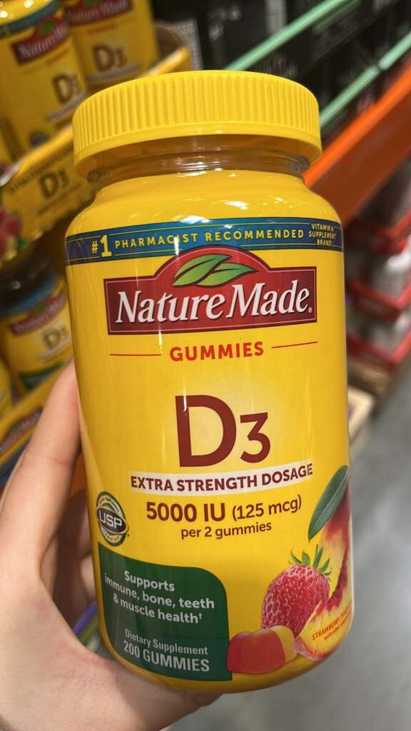 VV041 美國COSTCO NatureMade  D3 125mcg 200粒軟糖 EXP: 07.2027