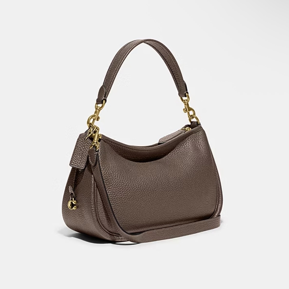 【Coach】Soft Pebble Leather 10 Cary Crossbody  深石灰