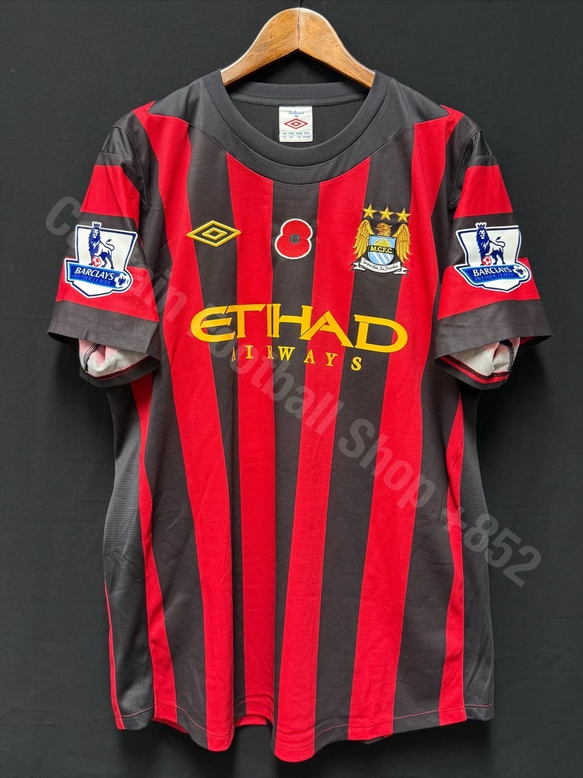 (BNWT) Manchester City 2011-2012 Umbro Poppy 作客球衣 #16 KUN AGUERO