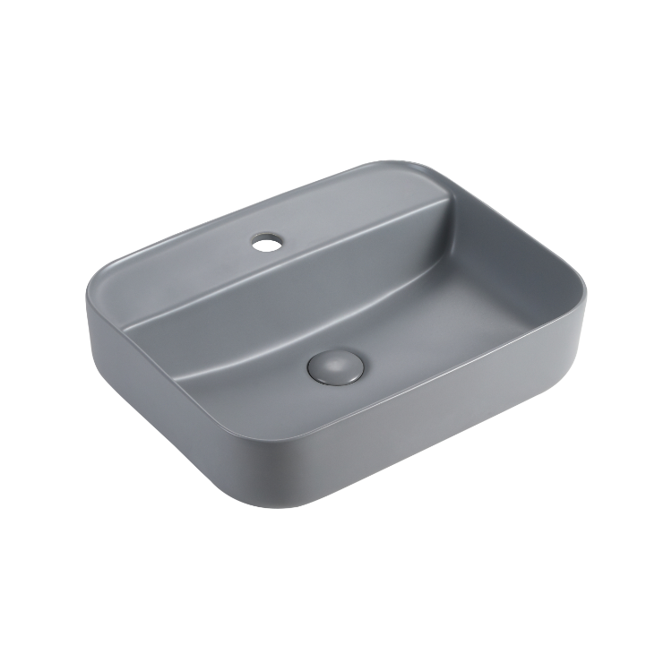 Vizio Rectangular Countertop Basin with mixer hole (Matt Grey)(VZ100301MG)