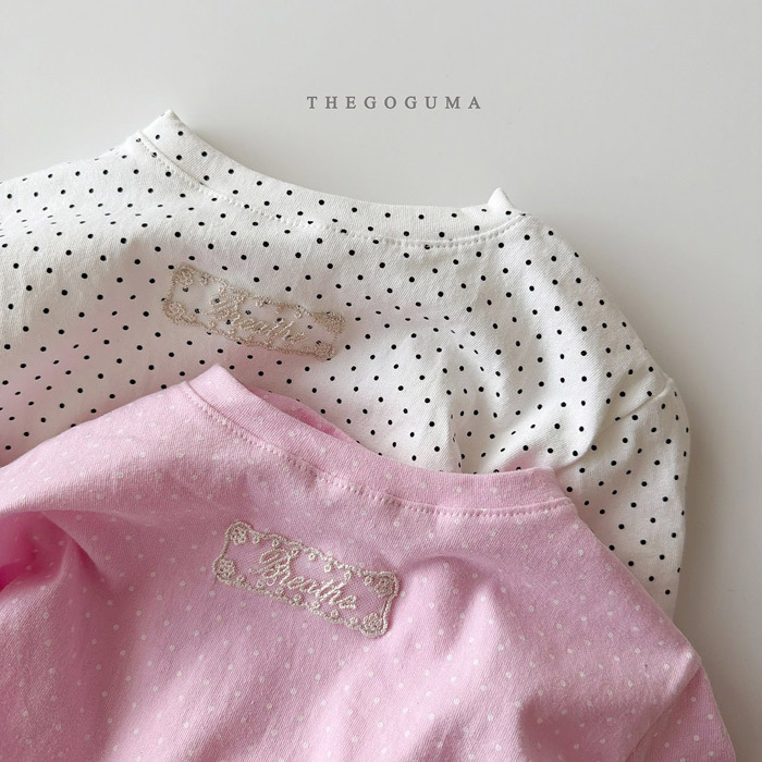 正韓春the_goguma 蕾絲小標點點上衣