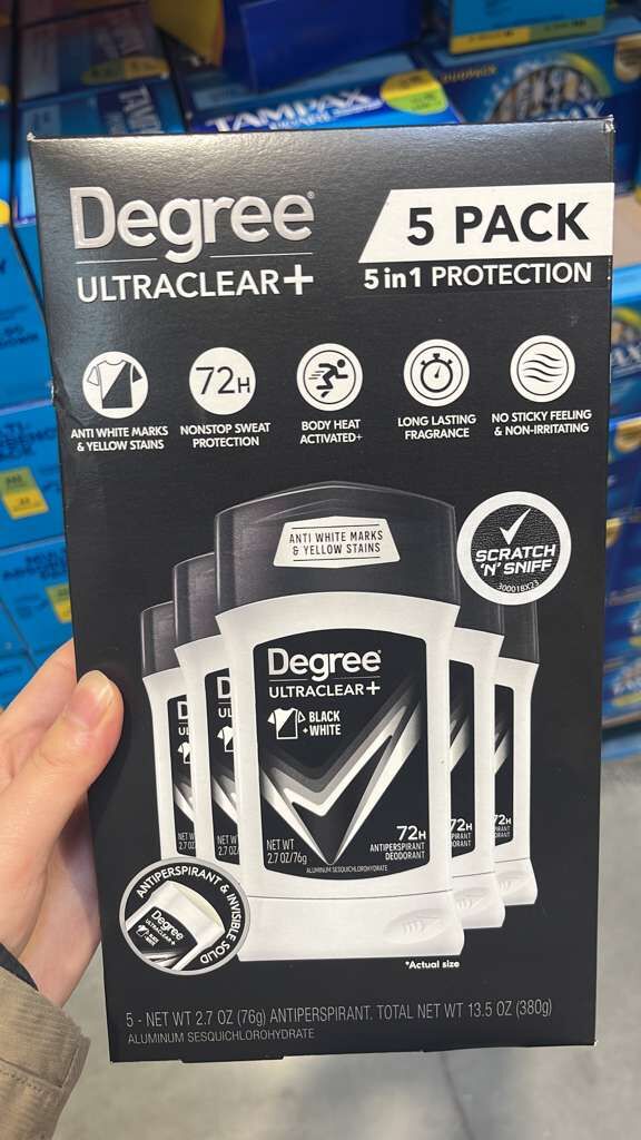 VV012 美國COSTCO Dove 5合1 72小時止汗淨味劑 76gX5支 EXP: 2027.11