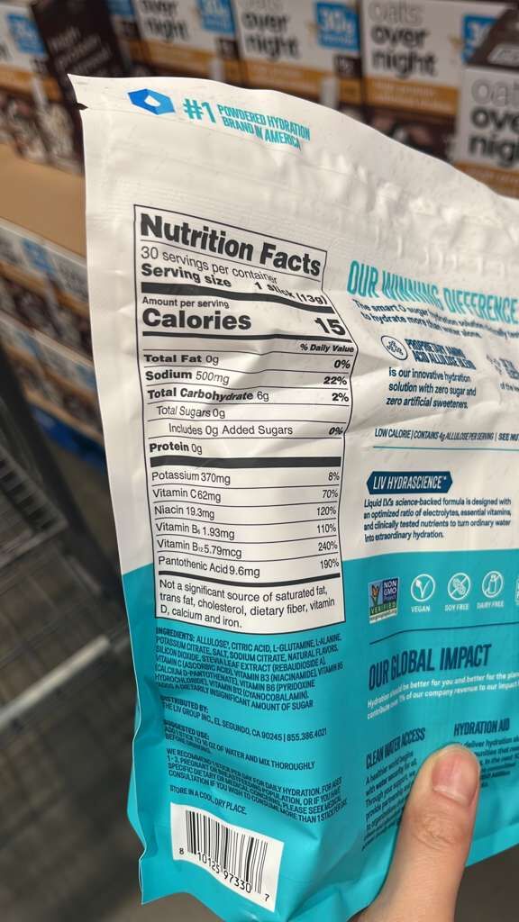 VV008 美國COSTCO Liquid I.V. Hydration Multiplier電解質沖劑13GX30條(紅桑子檸檬味30條) EXP: 10.2027