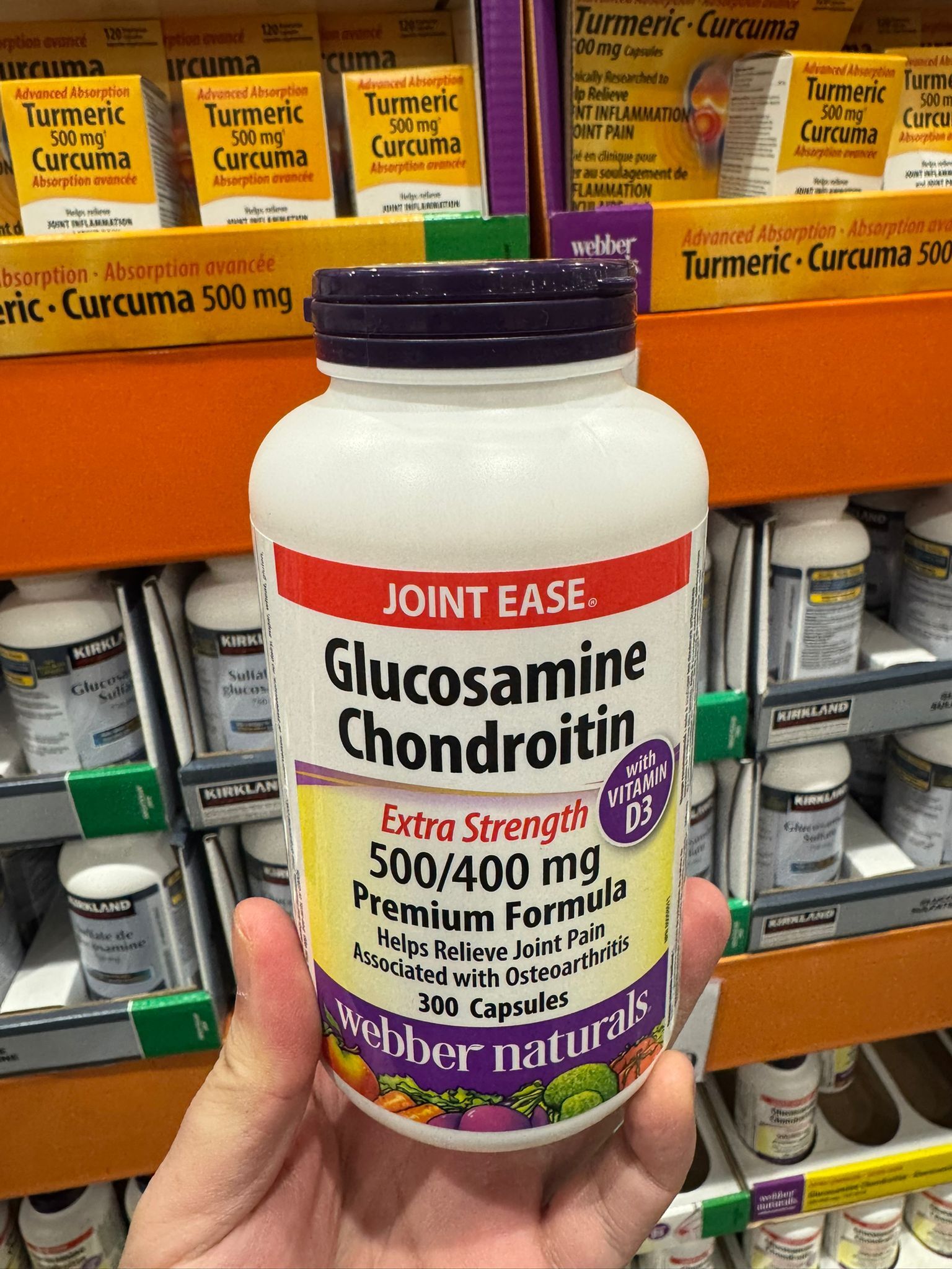 VV176 加拿大COSTCO Webber Naturals 葡萄糖胺軟骨素特強配方(含維他命D3) 300粒 EXP:08.2029