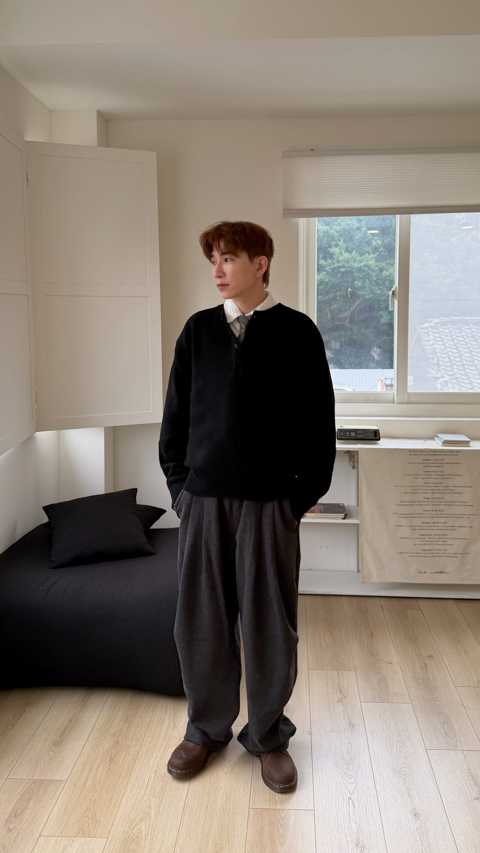 簡約圓領排扣針織🦙