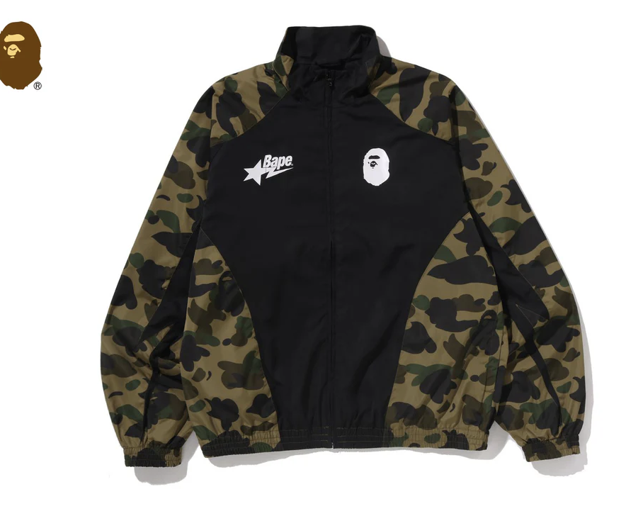 【BAPE男生】0228 發售 1ST CAMO STAND COLLAR TRACK JACKET