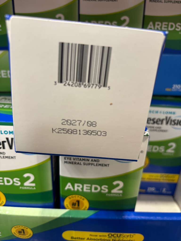 VV181 美國COSTCO 博士倫 PreserVision護眼維生素 210粒軟膠囊 EXP:2027.08