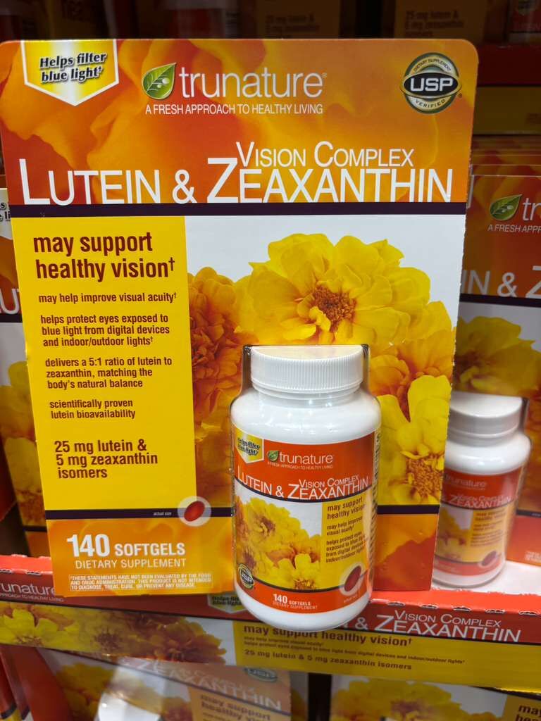 VV182 美國COSTCO TRUNATURE 葉黃素140粒軟膠囊 EXP:2027.09