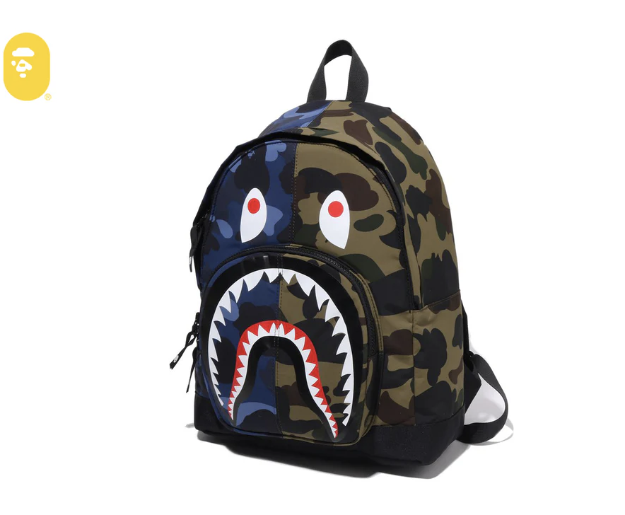 【BAPE兒童配件】0228 發售 SPLIT CAMO SHARK DAYPACK