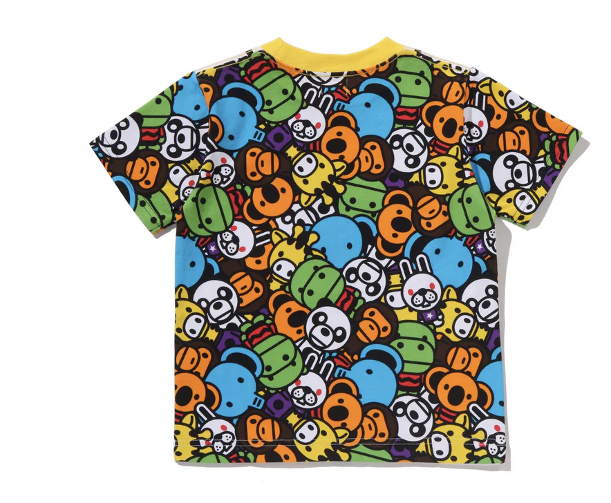 【BAPE童裝】0228 發售 反光效果MILO ALL FRIENDS FAKE CAMERA TEE
