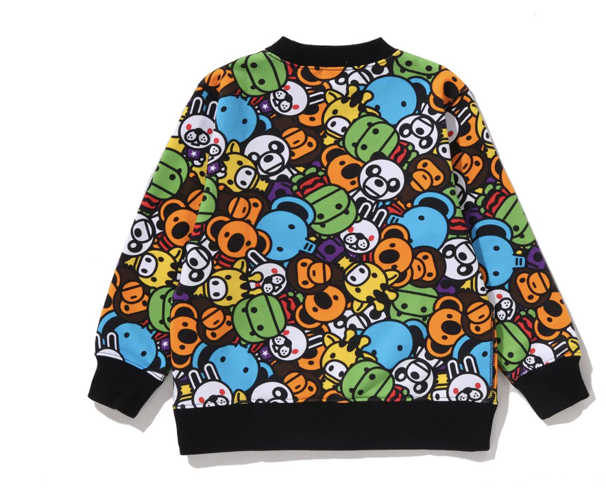 【BAPE童裝】0228 發售 MILO ALL FRIENDS CREWNECK SWEATSHIRT