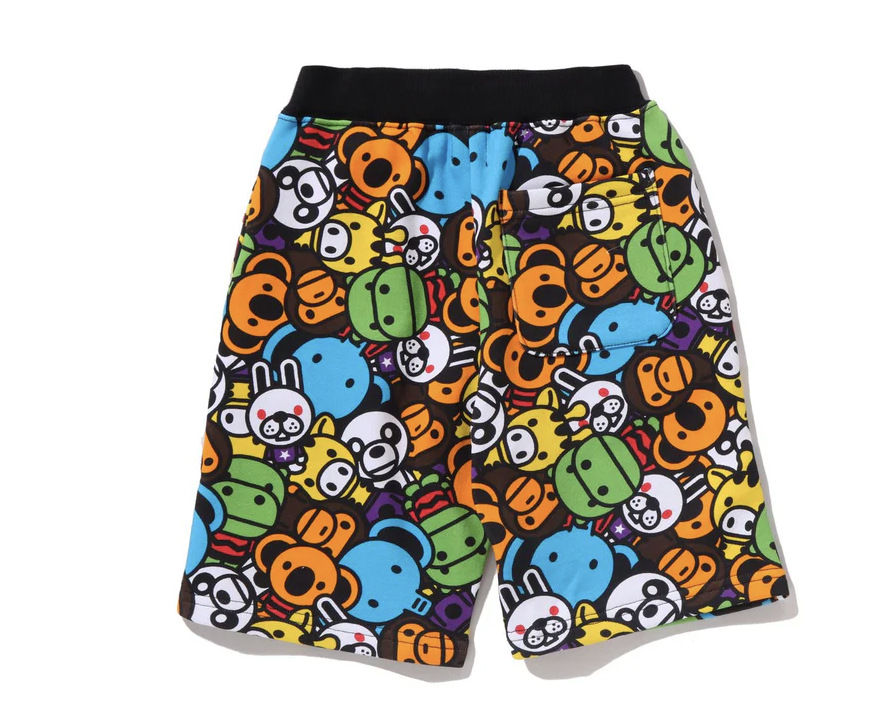【BAPE童裝】0228 發售 MILO ALL FRIENDS SWEAT SHORTS