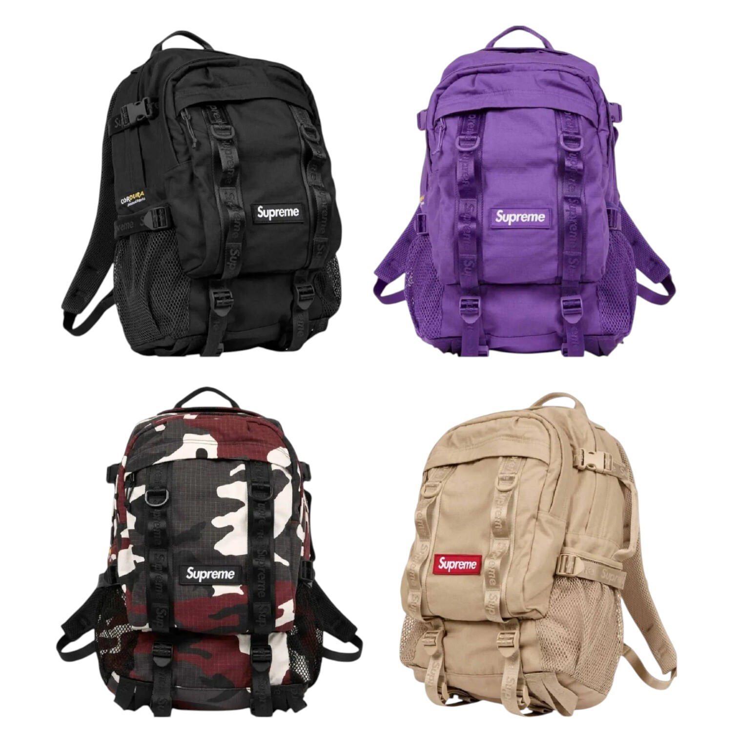 2026SS SUPREME Backpack BOX LOGO 旅行後背包4色