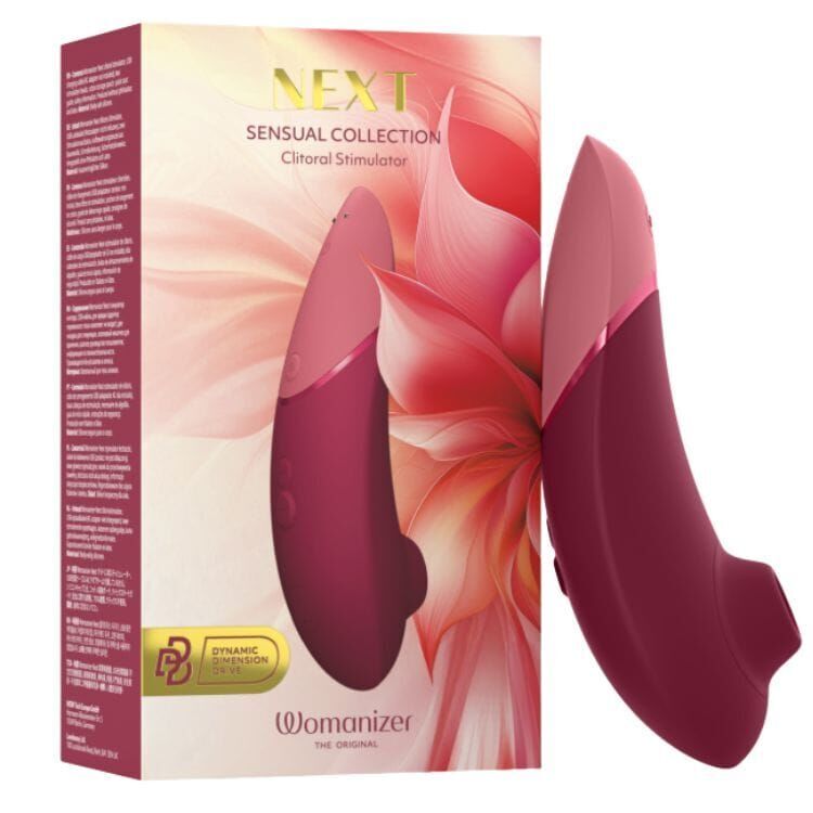 Womanizer Next Clitoral Stimulator - 3D Pleasure Air & Climax Control Wine Red
