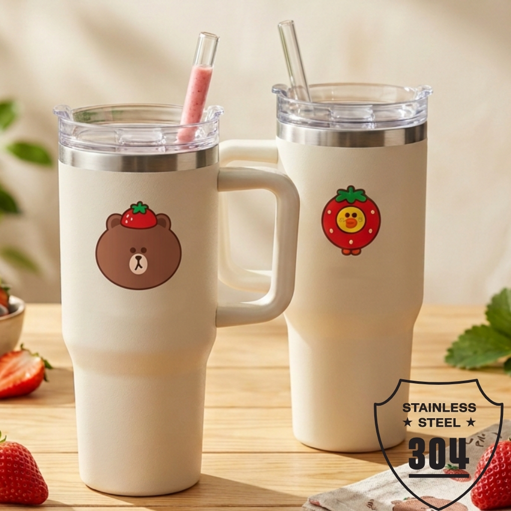 LINE FRIENDS|吸管保溫杯 巨無霸杯 大容量800ml