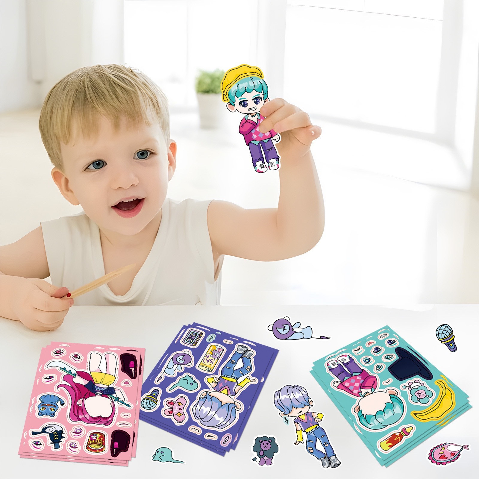 KPOP DEMON HUNTER 卡通猎魔女团 动画换脸贴纸 8张