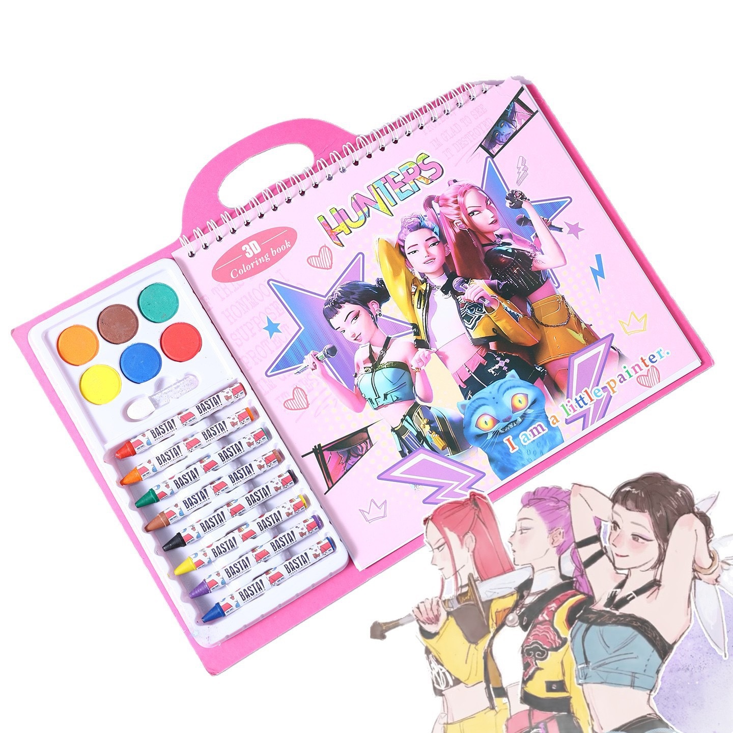 KPOP DEMON HUNTER 卡通猎魔女团 涂鸦画本
