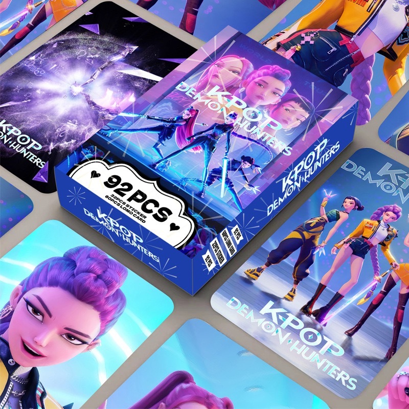 KPOP DEMON HUNTER 卡通猎魔女团 镭射收藏卡 闪卡 92张