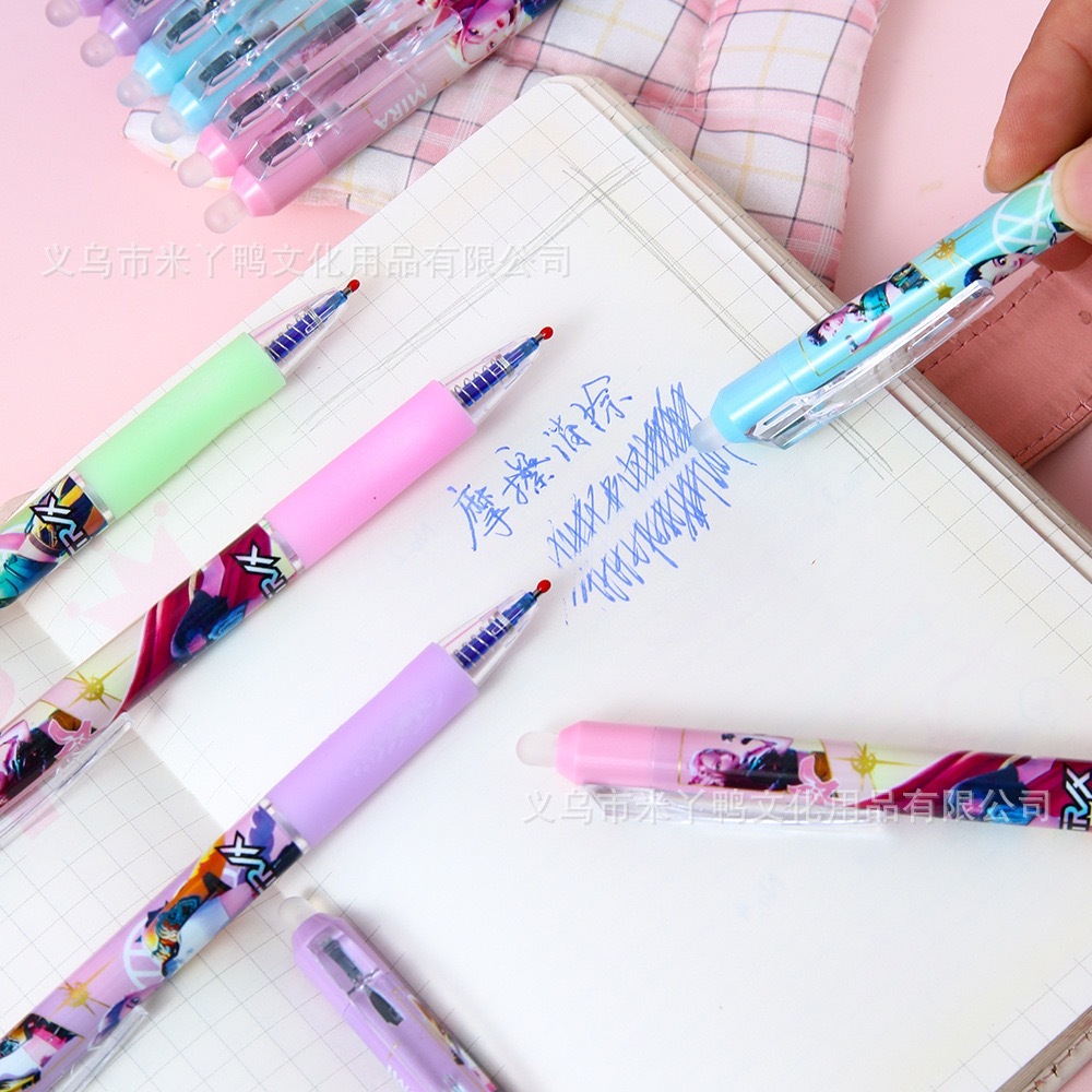 KPOP DEMON HUNTER 卡通猎魔女团 可擦笔0.5mm蓝芯 1套6支