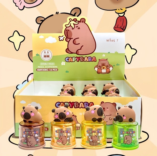 可爱萌宠 卷笔刀 创意旋转削笔刀双孔