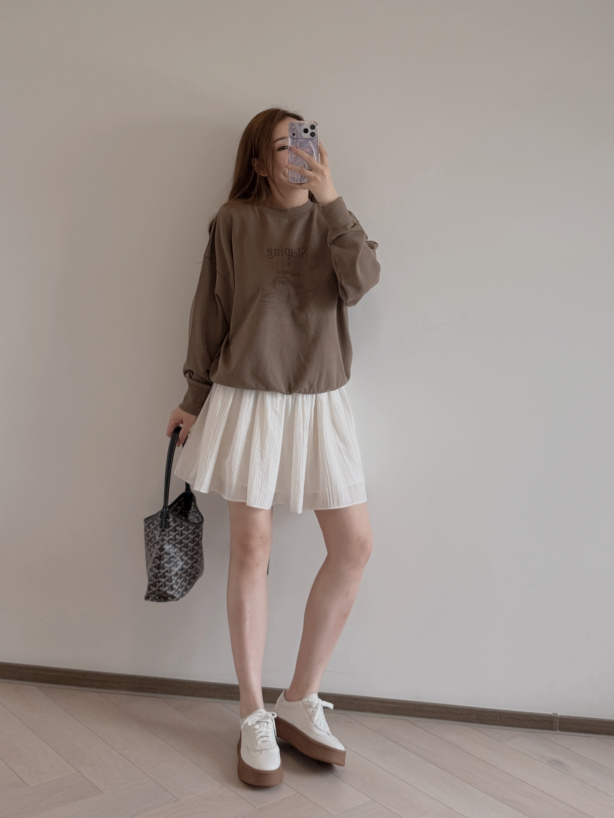 現貨 7317 寬鬆版型 淺棕色軟糯洗水衛衣